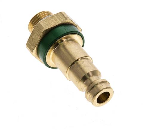 Enchufe de latón DN 5 codificado en verde para acoplamiento de aire G 1/8 pulgadas macho