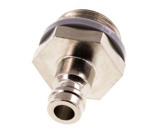 Nickel-plated Brass DN 5 Air Coupling Plug G 3/8 inch Male [2 Pieces]