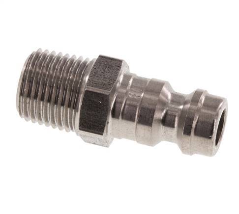 Enchufe de acoplamiento de aire DN 5 de acero inoxidable 1/8 pulgada NPT macho