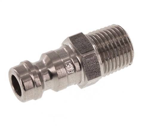 Enchufe de acoplamiento de aire DN 5 de acero inoxidable 1/8 pulgada NPT macho