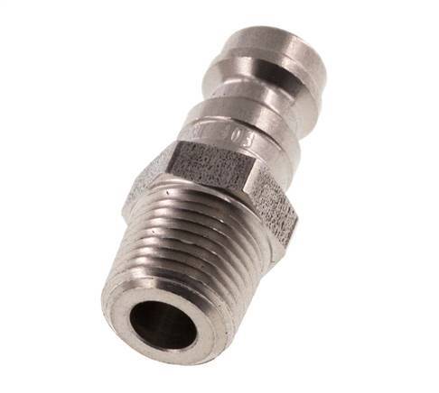 Enchufe de acoplamiento de aire DN 5 de acero inoxidable 1/8 pulgada NPT macho