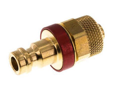 Tapón de acoplamiento de aire rojo DN 5 Tuerca de unión 6x8 mm