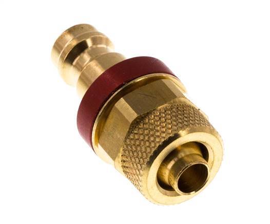 Tapón de acoplamiento de aire rojo DN 5 Tuerca de unión 6x8 mm