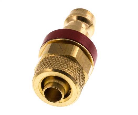 Tapón de acoplamiento de aire rojo DN 5 Tuerca de unión 6x8 mm