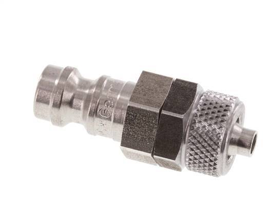 Tapón de acoplamiento de aire DN 5 de acero inoxidable Tuerca de unión de 4x6 mm
