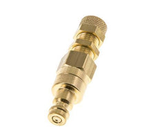 Latón DN 5 Acoplamiento de Aire Tapón 4x6 mm Tuerca de Unión Mampara Doble Cierre