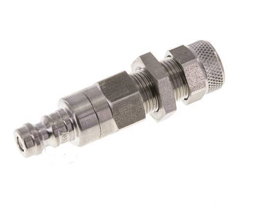 Acero inoxidable DN 5 Acoplamiento de aire Tapón Tuerca de unión 6x8 mm Pasamuros Cierre doble