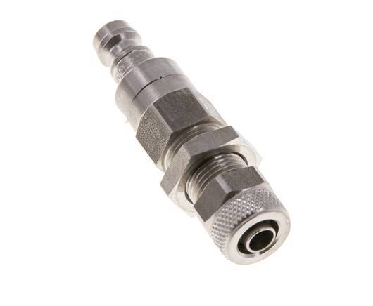 Acero inoxidable DN 5 Acoplamiento de aire Tapón Tuerca de unión 6x8 mm Pasamuros Cierre doble