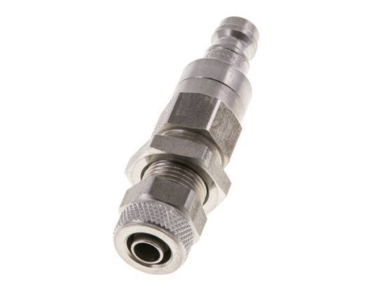 Acero inoxidable DN 5 Acoplamiento de aire Tapón Tuerca de unión 6x8 mm Pasamuros Cierre doble