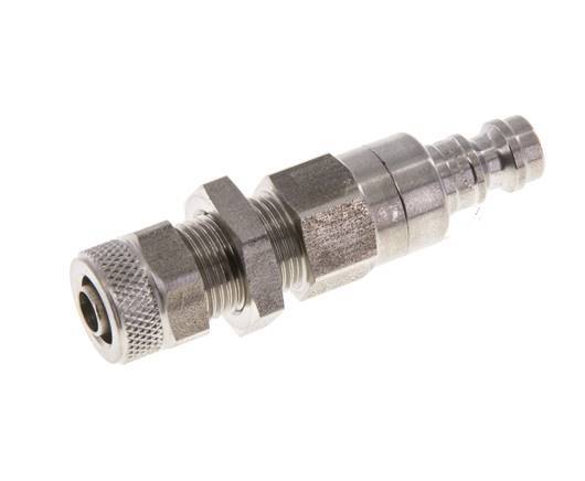 Acero inoxidable DN 5 Acoplamiento de aire Tapón Tuerca de unión 6x8 mm Pasamuros Cierre doble