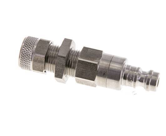 Acero inoxidable DN 5 Acoplamiento de aire Tapón Tuerca de unión 6x8 mm Pasamuros Cierre doble