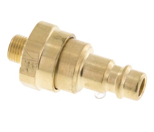 Acoplamiento de aire de latón DN 7.2 (Euro) Enchufe G 1/8 pulgadas macho con válvula de retención