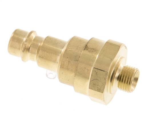 Acoplamiento de aire de latón DN 7.2 (Euro) Enchufe G 1/8 pulgadas macho con válvula de retención