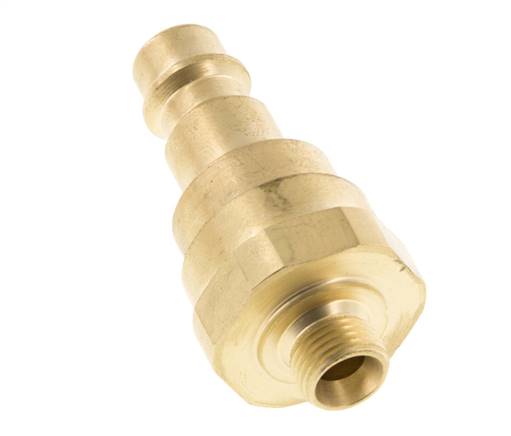 Acoplamiento de aire de latón DN 7.2 (Euro) Enchufe G 1/8 pulgadas macho con válvula de retención