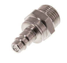 Acero inoxidable DN 7.2 (Euro) Enchufe de acoplamiento de aire G 1/2 pulgada macho de doble cierre