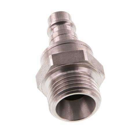 Acero inoxidable DN 7.2 (Euro) Enchufe de acoplamiento de aire G 1/2 pulgada macho de doble cierre