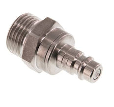 Acero inoxidable DN 7.2 (Euro) Enchufe de acoplamiento de aire G 1/2 pulgada macho de doble cierre