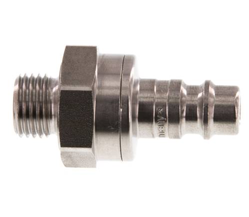 Acero inoxidable DN 7.2 (Euro) Enchufe de acoplamiento de aire G 1/4 pulgadas macho de doble cierre