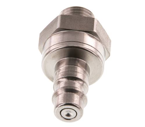 Acero inoxidable DN 7.2 (Euro) Enchufe de acoplamiento de aire G 1/4 pulgadas macho de doble cierre
