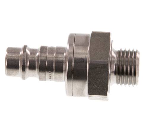Acero inoxidable DN 7.2 (Euro) Enchufe de acoplamiento de aire G 1/4 pulgadas macho de doble cierre