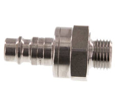 Acero inoxidable DN 7.2 (Euro) Enchufe de acoplamiento de aire G 1/4 pulgadas macho de doble cierre