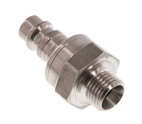 Acero inoxidable DN 7.2 (Euro) Enchufe de acoplamiento de aire G 1/4 pulgadas macho de doble cierre