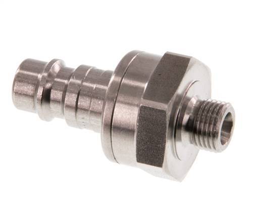 Acero inoxidable DN 7.2 (Euro) Enchufe de acoplamiento de aire G 1/8 pulgadas macho de doble cierre