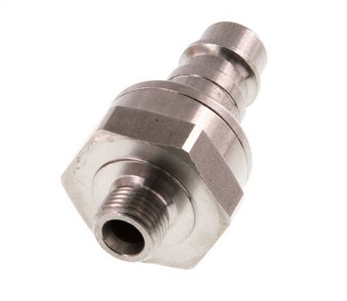 Acero inoxidable DN 7.2 (Euro) Enchufe de acoplamiento de aire G 1/8 pulgadas macho de doble cierre