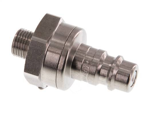 Acero inoxidable DN 7.2 (Euro) Enchufe de acoplamiento de aire G 1/8 pulgadas macho de doble cierre