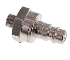 Acero inoxidable DN 7.2 (Euro) Enchufe de acoplamiento de aire G 1/8 pulgadas macho de doble cierre