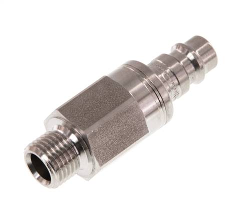 Acero inoxidable 316L DN 7.2 (Euro) Acoplamiento de aire Enchufe G 1/4 pulgada macho de doble cierre