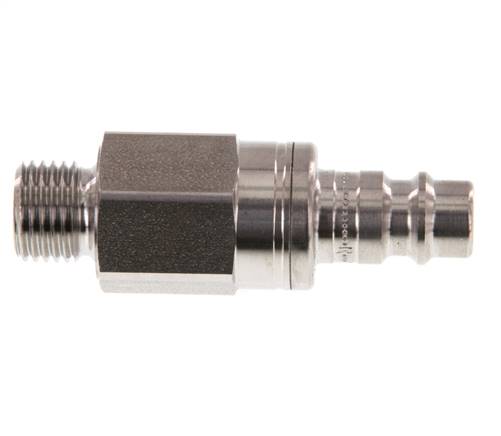 Acero inoxidable 316L DN 7.2 (Euro) Acoplamiento de aire Enchufe G 1/4 pulgada macho de doble cierre