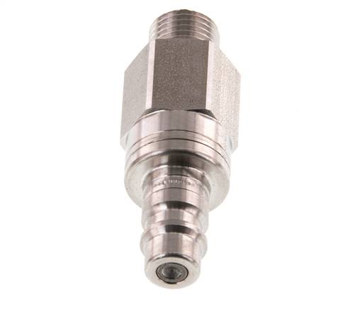 Acero inoxidable 316L DN 7.2 (Euro) Acoplamiento de aire Enchufe G 1/4 pulgada macho de doble cierre