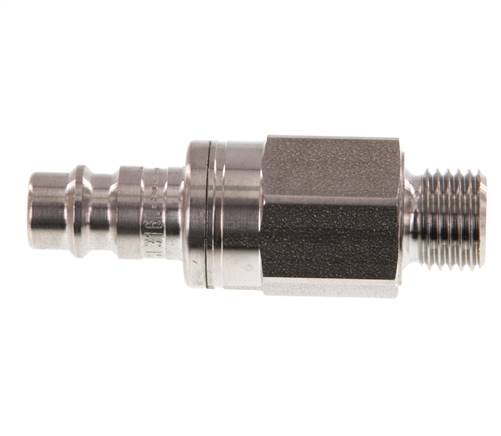 Acero inoxidable 316L DN 7.2 (Euro) Acoplamiento de aire Enchufe G 1/4 pulgada macho de doble cierre