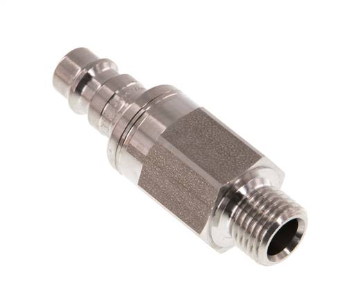 Acero inoxidable 316L DN 7.2 (Euro) Acoplamiento de aire Enchufe G 1/4 pulgada macho de doble cierre