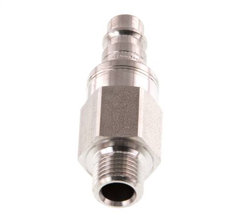Acero inoxidable 316L DN 7.2 (Euro) Acoplamiento de aire Enchufe G 1/4 pulgada macho de doble cierre