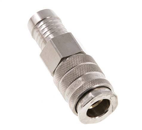 Nickel-plated Brass DN 10 Air Coupling Socket 19 mm Hose Pillar