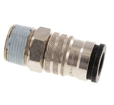 Acero/latón DN 10 Acoplamiento de aire R 1/2 pulgada Macho