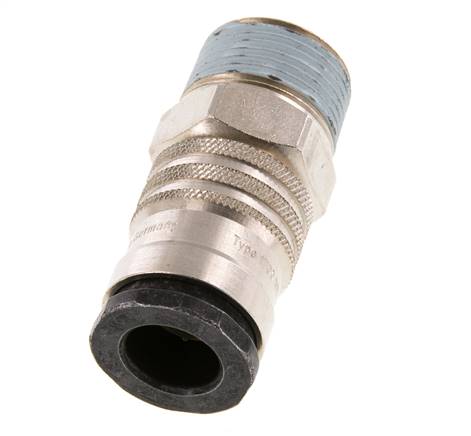 Acero/latón DN 10 Acoplamiento de aire R 1/2 pulgada Macho