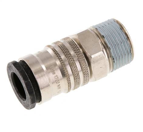 Acero/latón DN 10 Acoplamiento de aire R 1/2 pulgada Macho