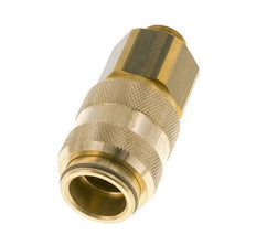 Brass DN 15 Air Coupling Socket G 1/2 inch Male Double Shut-Off