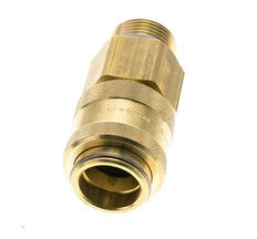 Brass DN 19 Air Coupling Socket G 1 inch Male Double Shut-Off