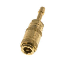 Brass DN 2.7 (Micro) Air Coupling Socket 3 mm Hose Pillar Double Shut-Off
