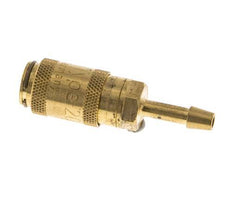 Brass DN 2.7 (Micro) Air Coupling Socket 3 mm Hose Pillar Double Shut-Off