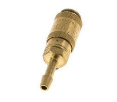 Brass DN 2.7 (Micro) Air Coupling Socket 3 mm Hose Pillar Double Shut-Off