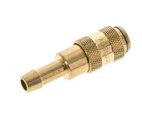 Latón DN 2,7 (Micro) Racor de acoplamiento de aire 5 mm Pilar de manguera Doble cierre