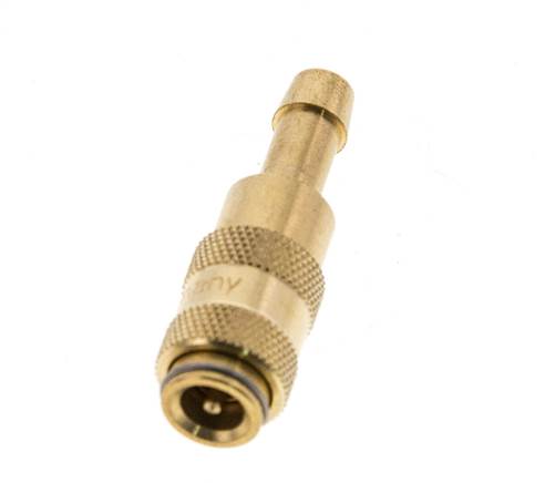 Latón DN 2,7 (Micro) Racor de acoplamiento de aire 5 mm Pilar de manguera Doble cierre