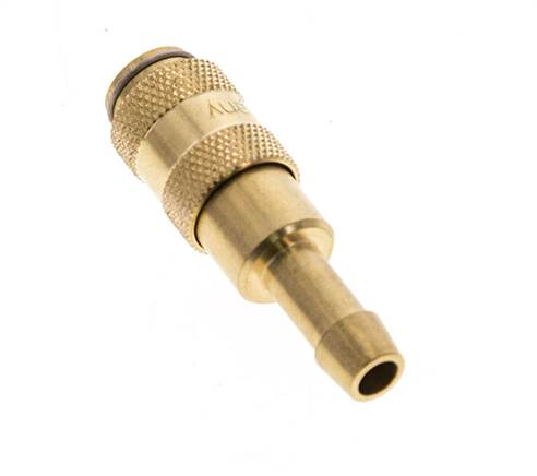 Latón DN 2,7 (Micro) Racor de acoplamiento de aire 5 mm Pilar de manguera Doble cierre