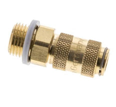 Latón DN 2,7 (Micro) Acoplamiento de aire Enchufe G 1/8 pulgada Macho Doble Cierre