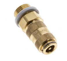 Latón DN 2,7 (Micro) Acoplamiento de aire Enchufe G 1/8 pulgada Macho Doble Cierre